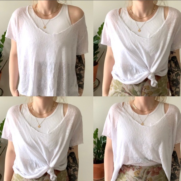 Melissa & Marley- Sheer Distressed Top - Picture 2 of 6